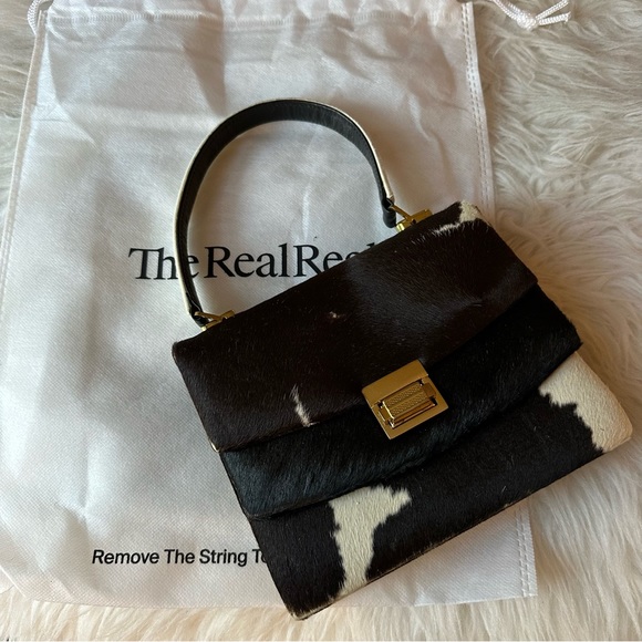 Vintage Handbags - Vintage Arpimex S.A. Olvera Brown Cow Mini Bag